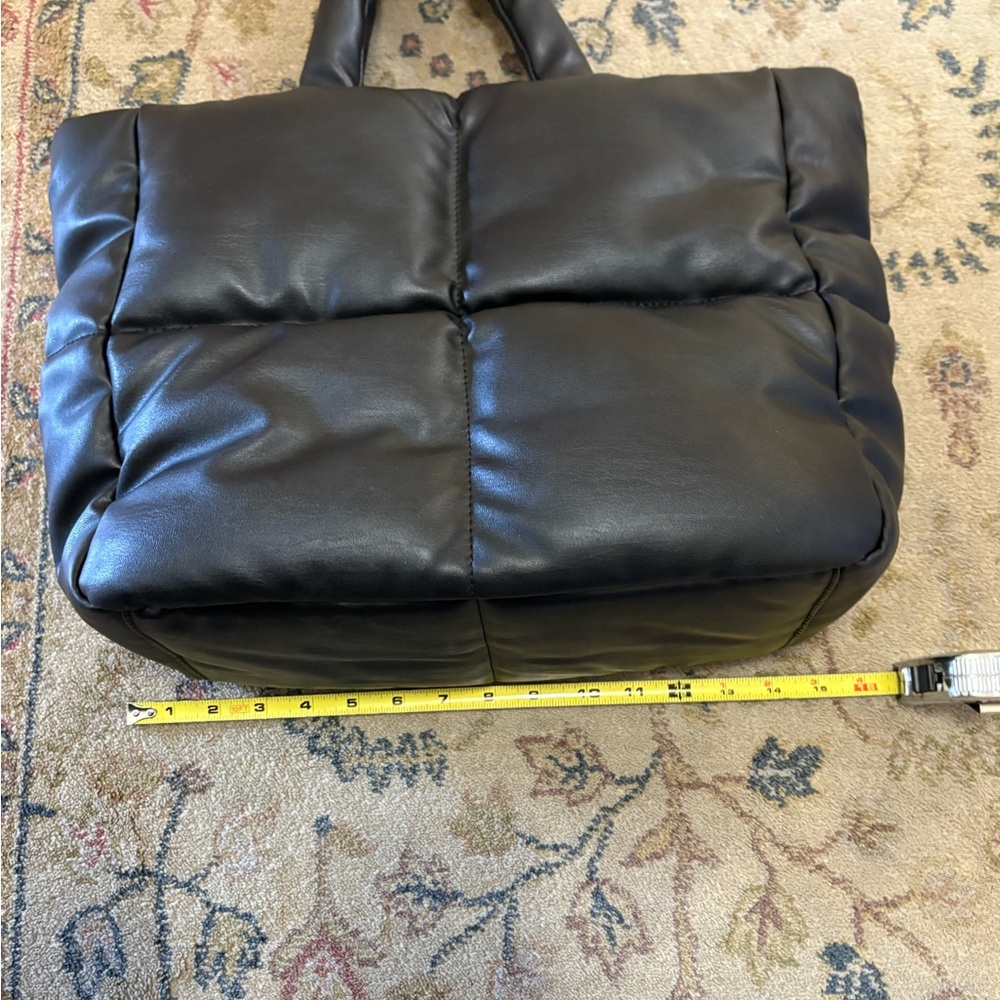 Anthropologie Black Puffer Tote Bag - Picture 3 of 9